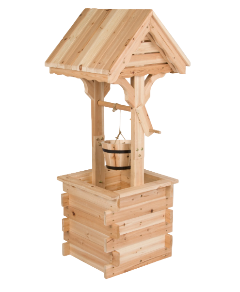 POZO DE MADERA DECORATIVO