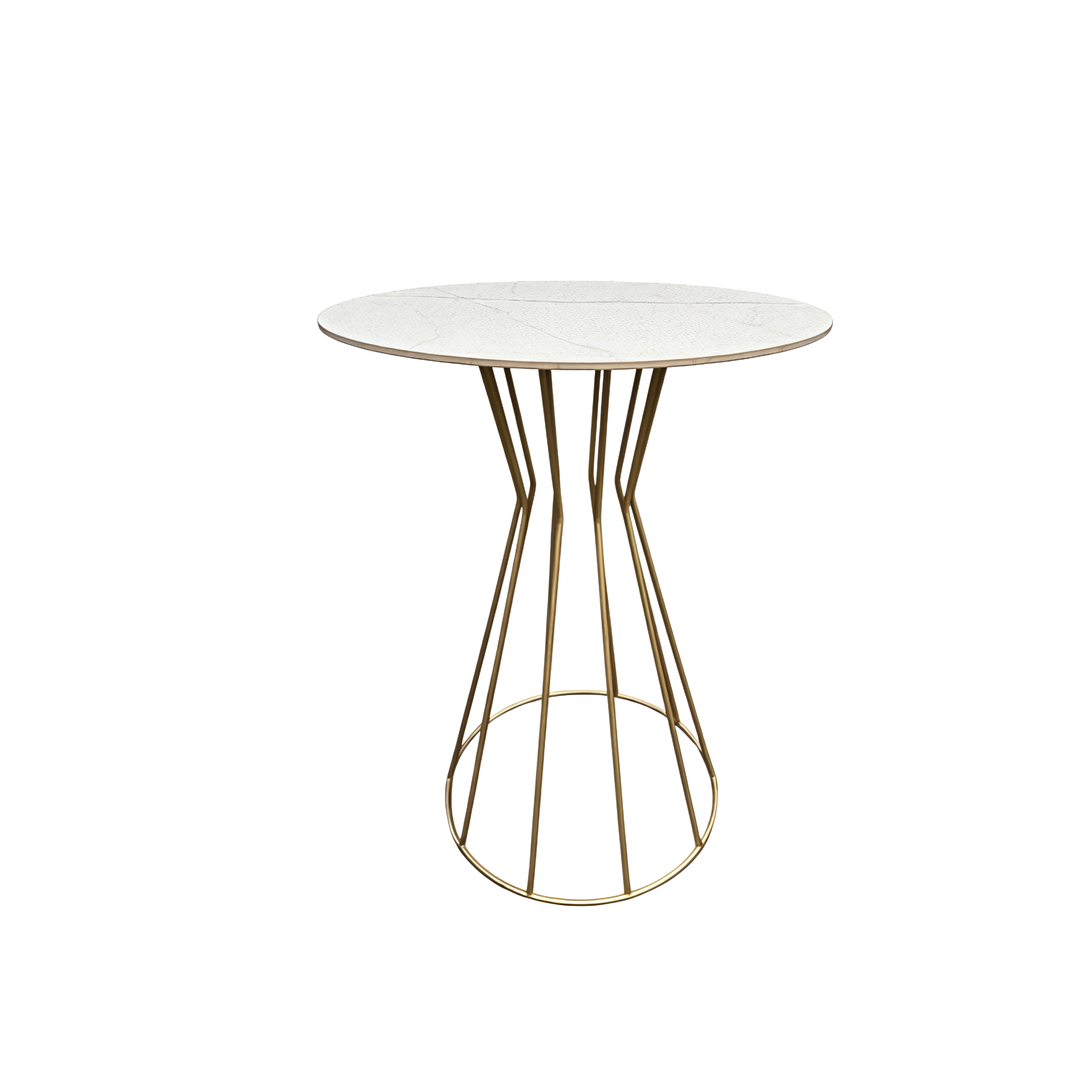 Periquera Redonda Gold Blanca