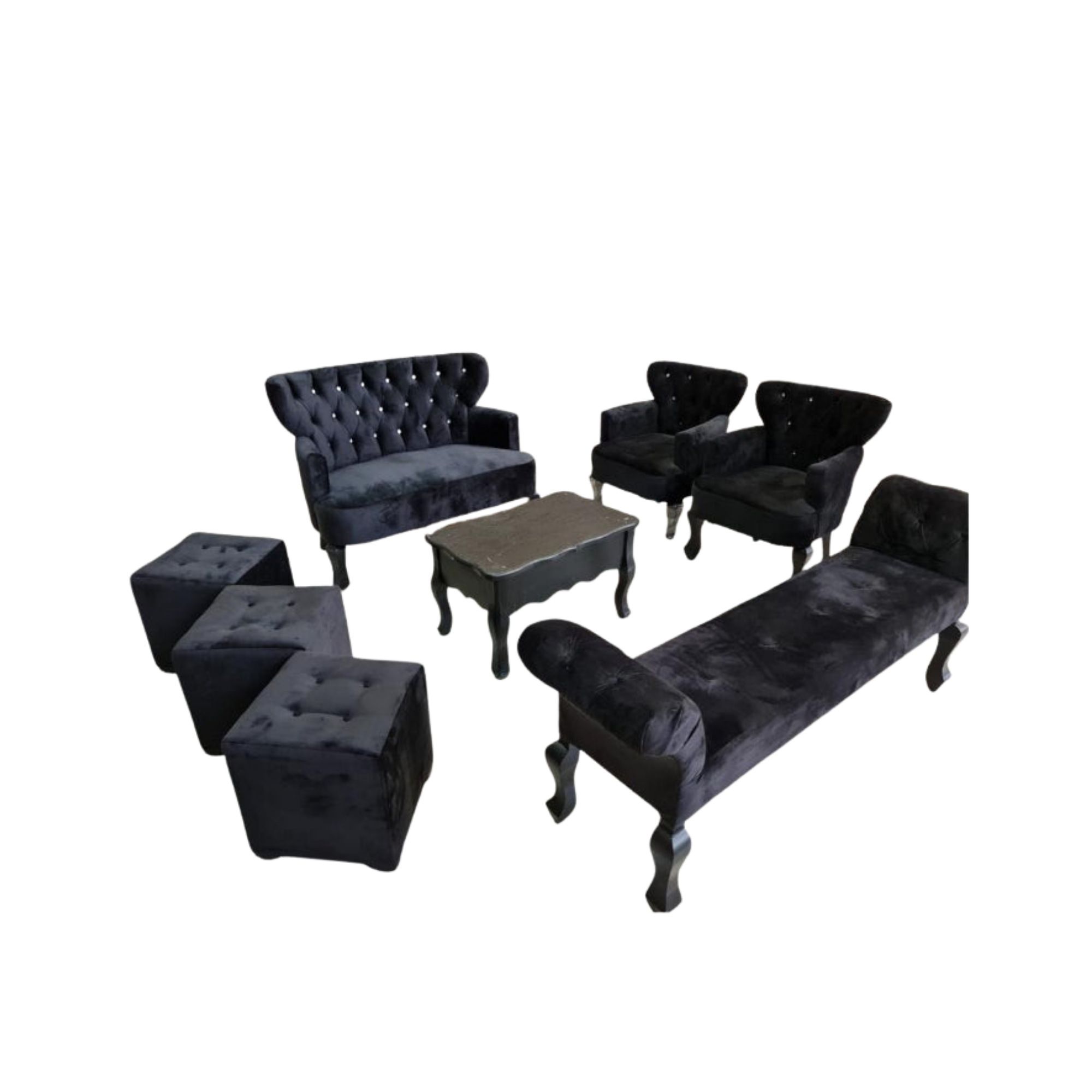 Sala Divan Negra 10 Pers.