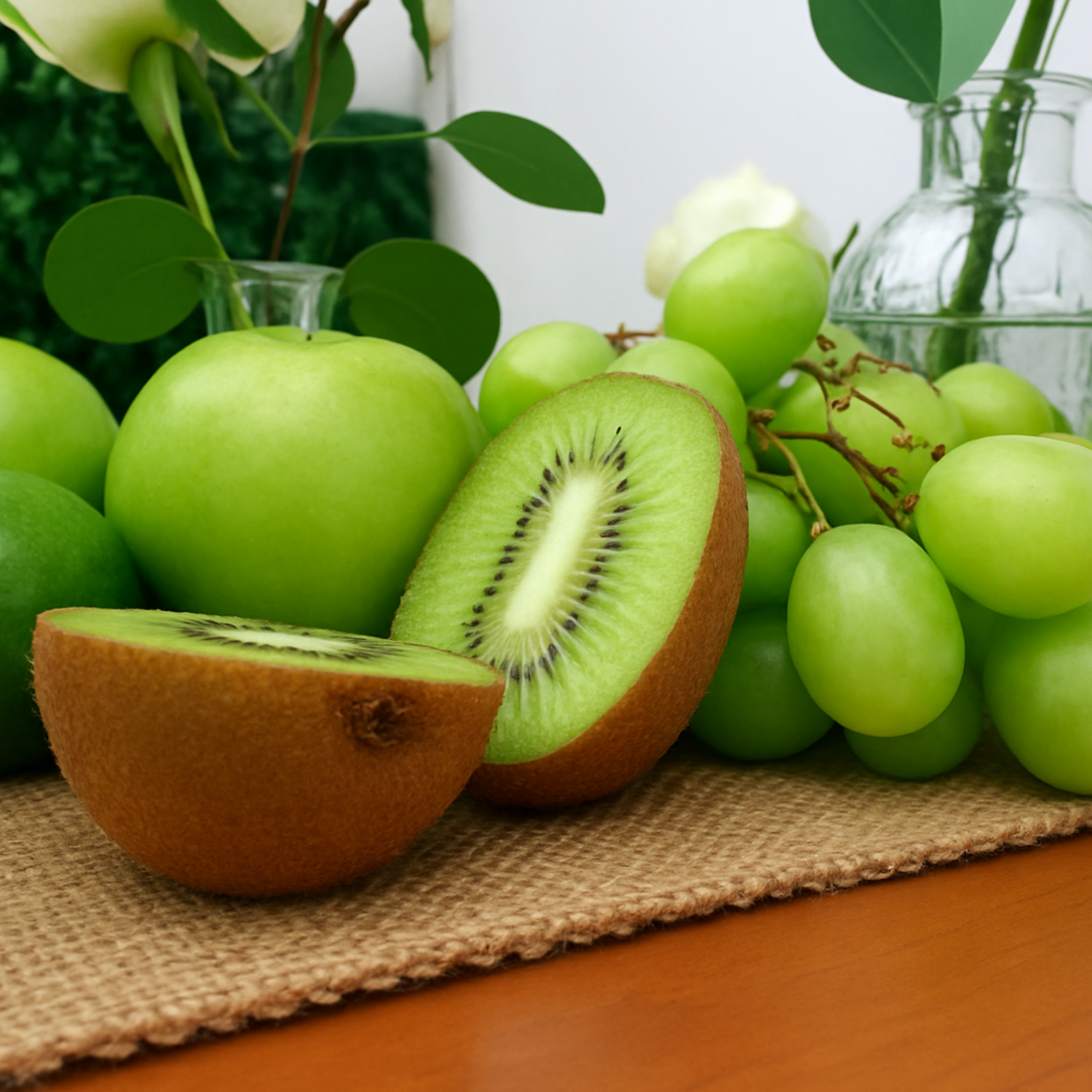 Decoración Follaje y Frutos Verdes
