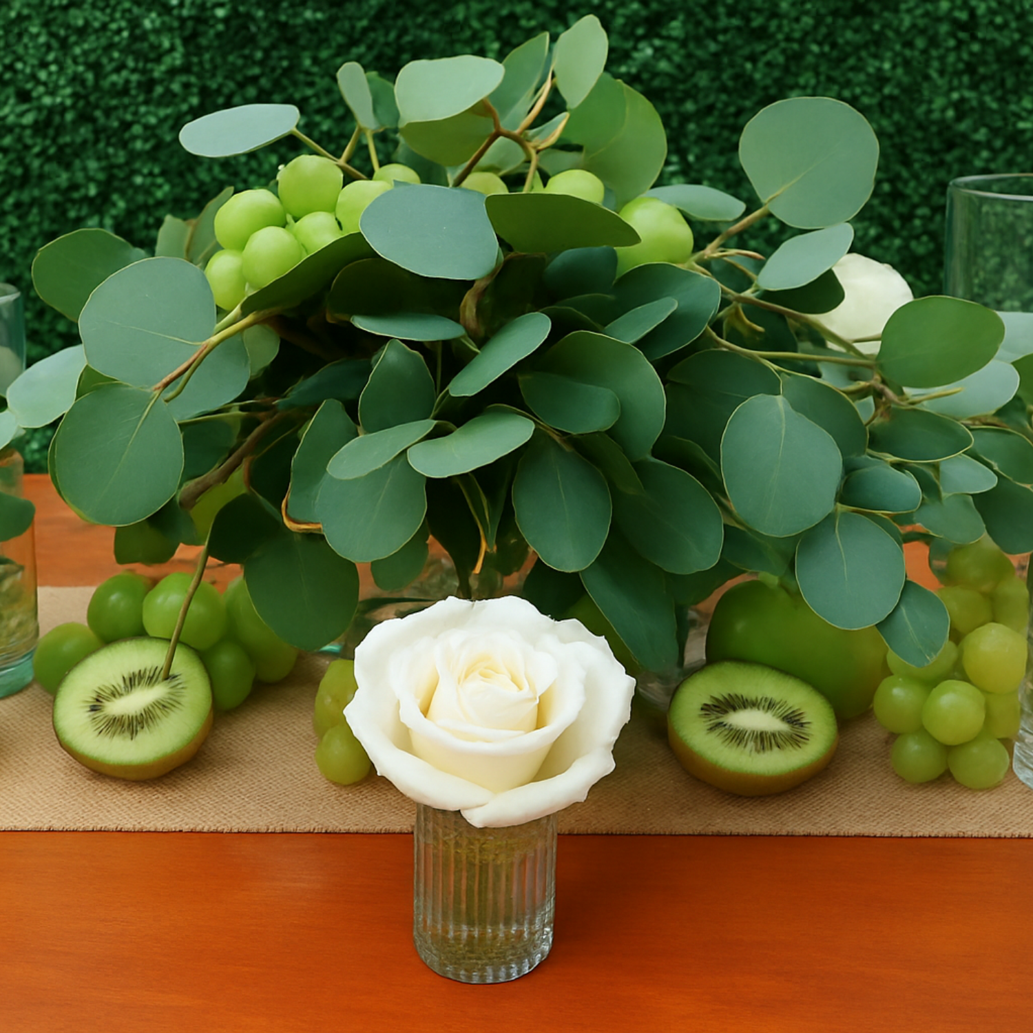 Decoración Follaje y Frutos Verdes