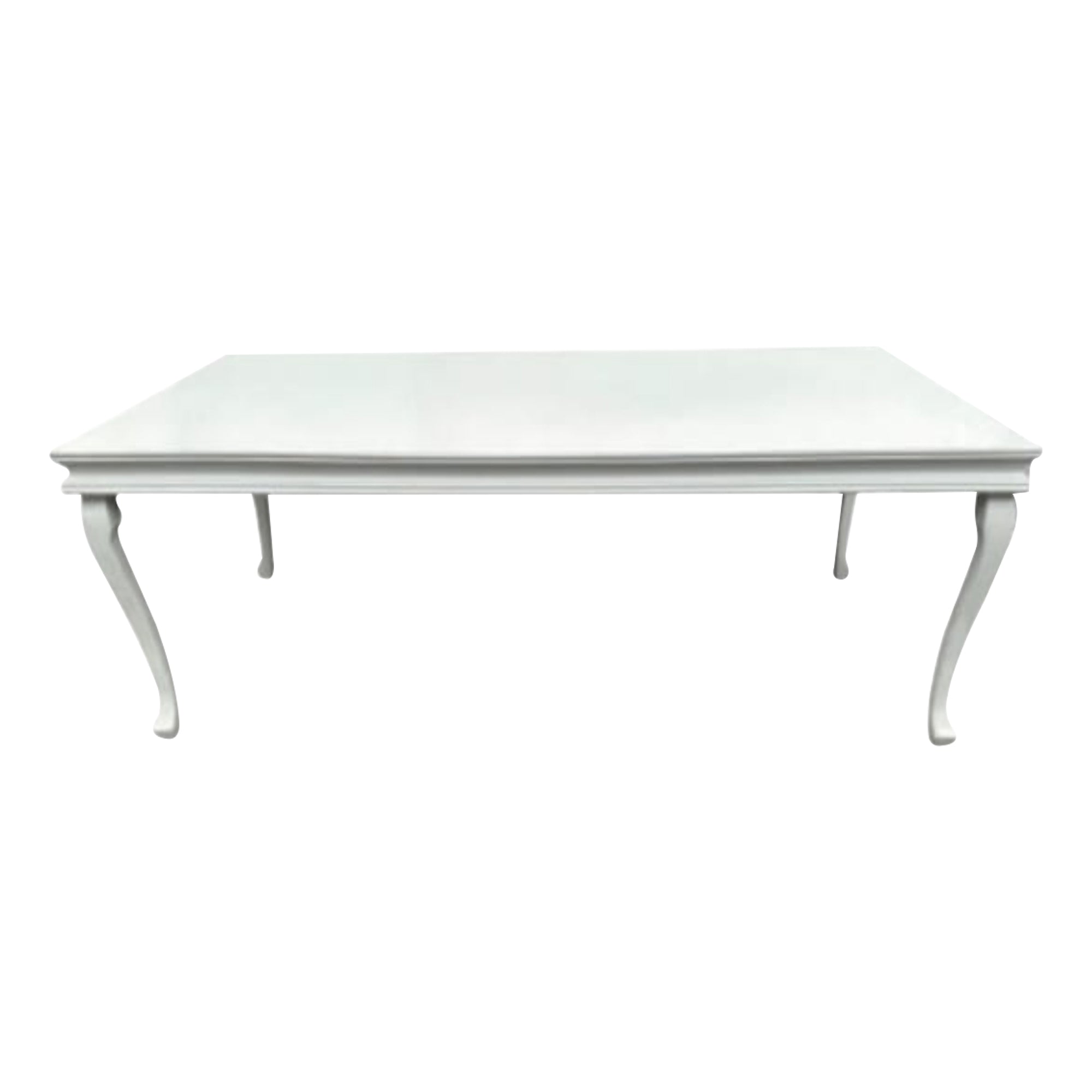 MESA RECTANGULAR BLANCA PATA CURVA  1.00 X 2.20