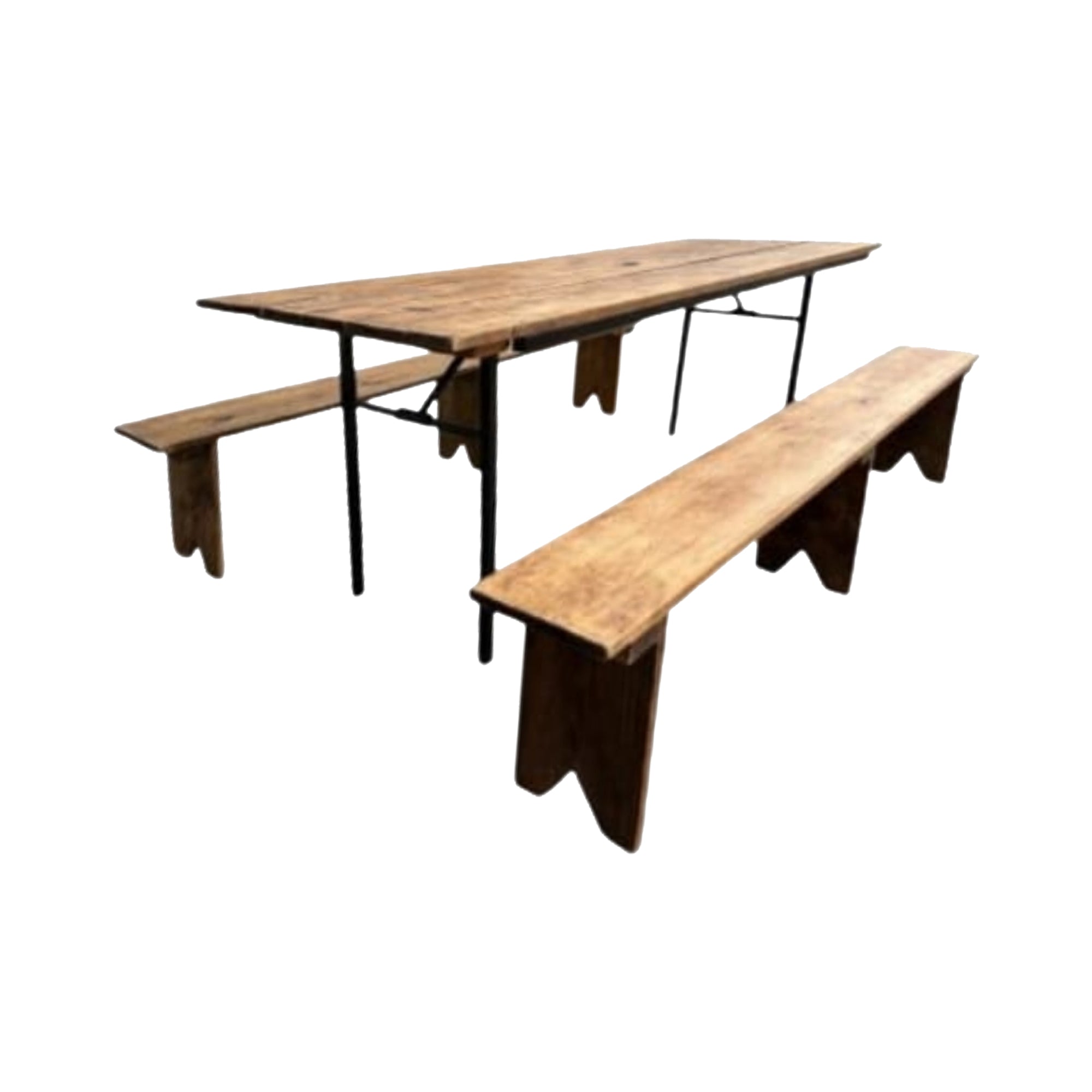 MESA PICNIC DE MADERA CON OJILLO AL CENTRO PARA SOMBRILLA