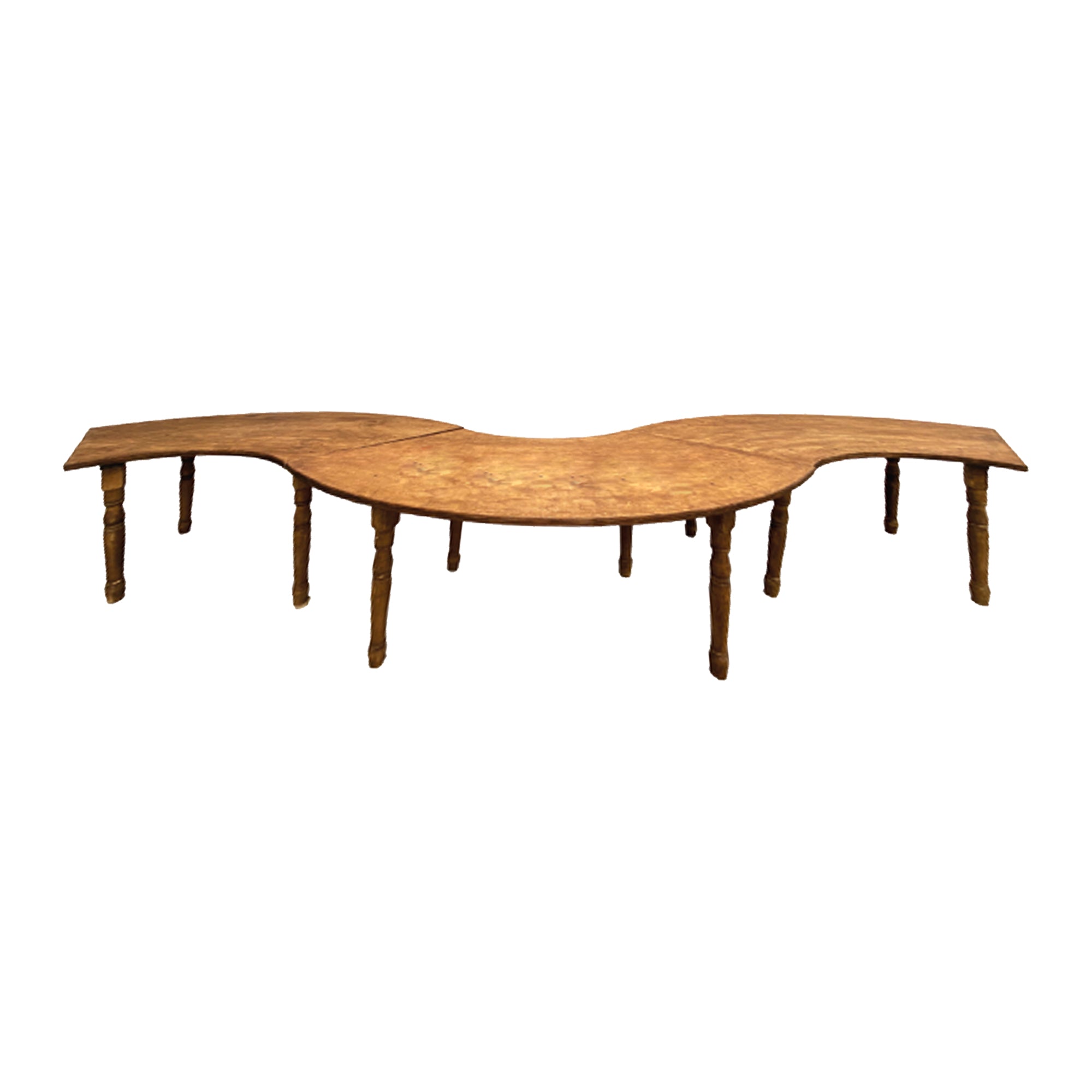 MESA SERPENTINA DE MADERA ( 5 pers x mesa)