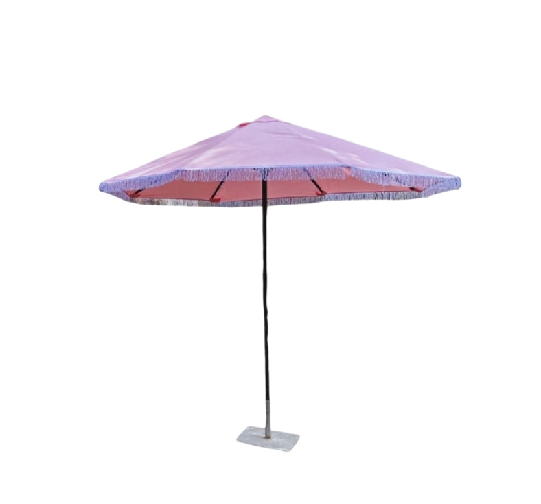Sombrilla Rosa con Flequillo
