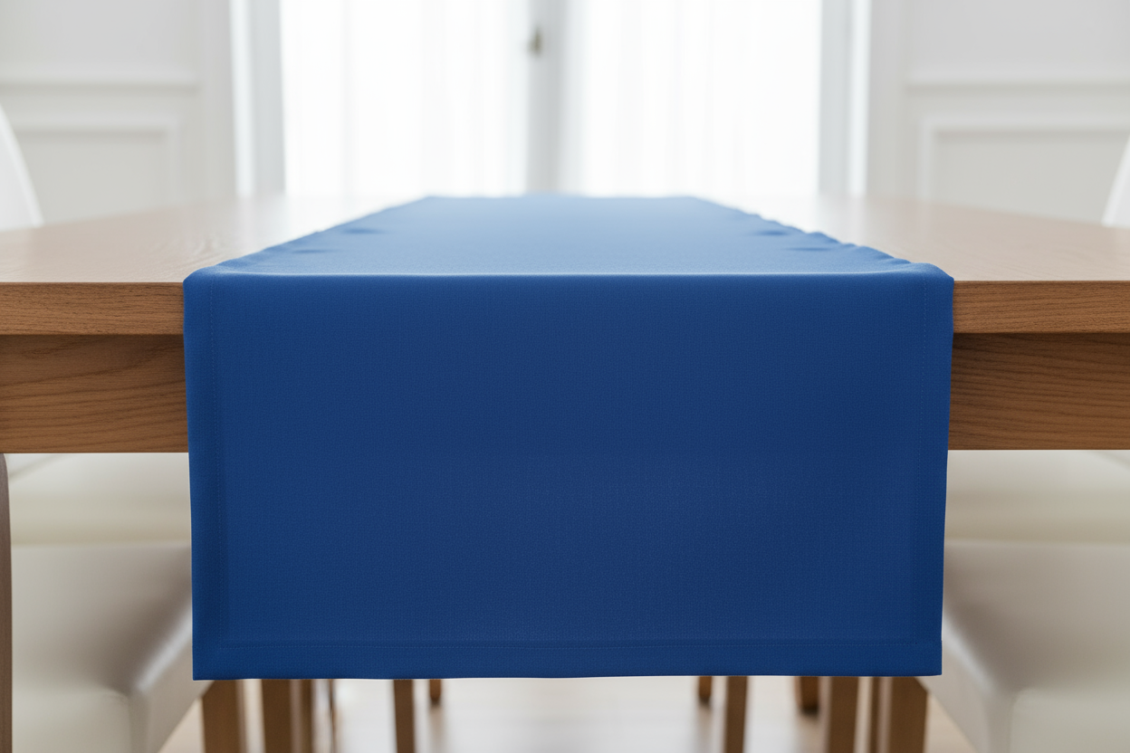 Camino de mesa liso color azul rey