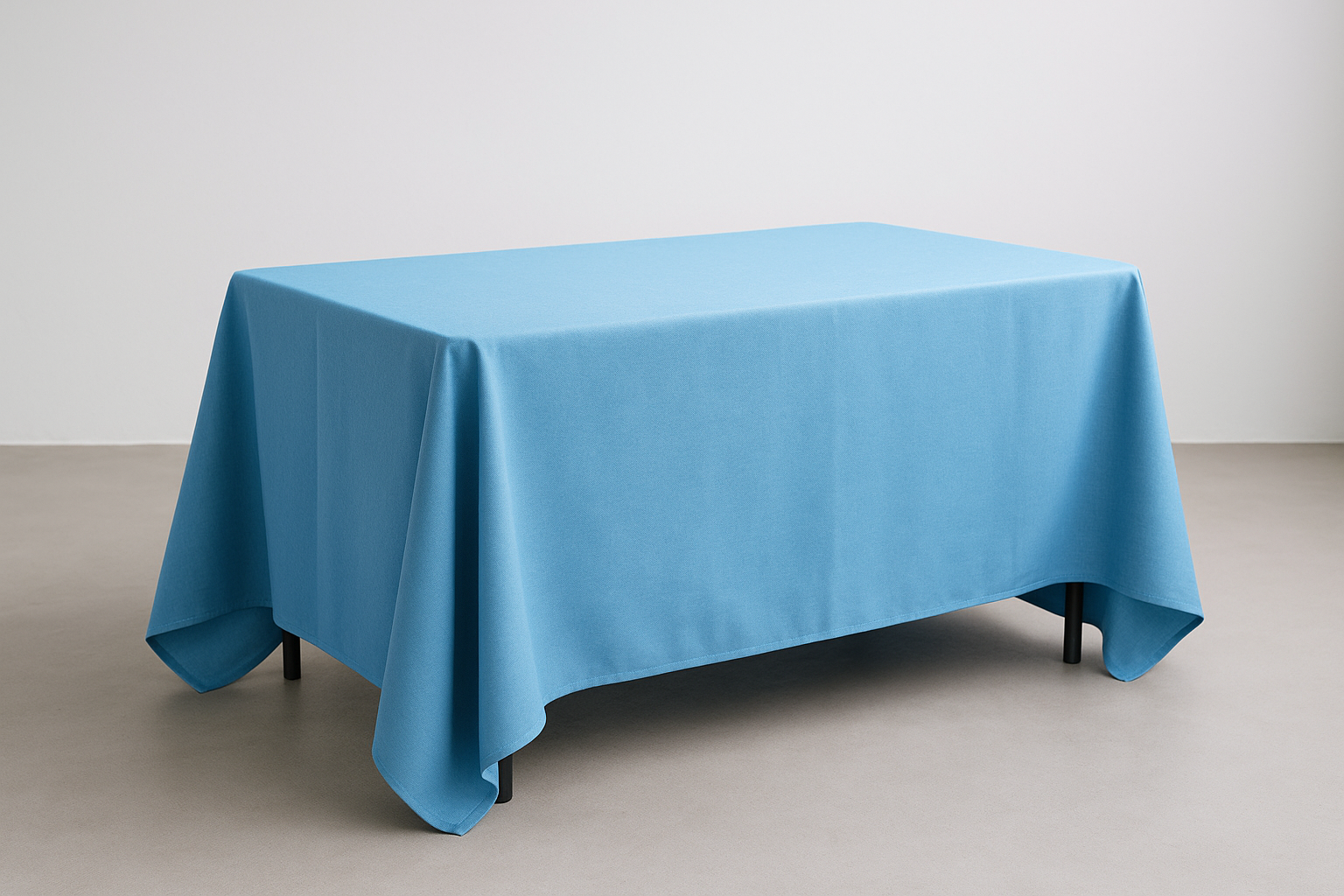 Mantel rectangular corto azul cielo