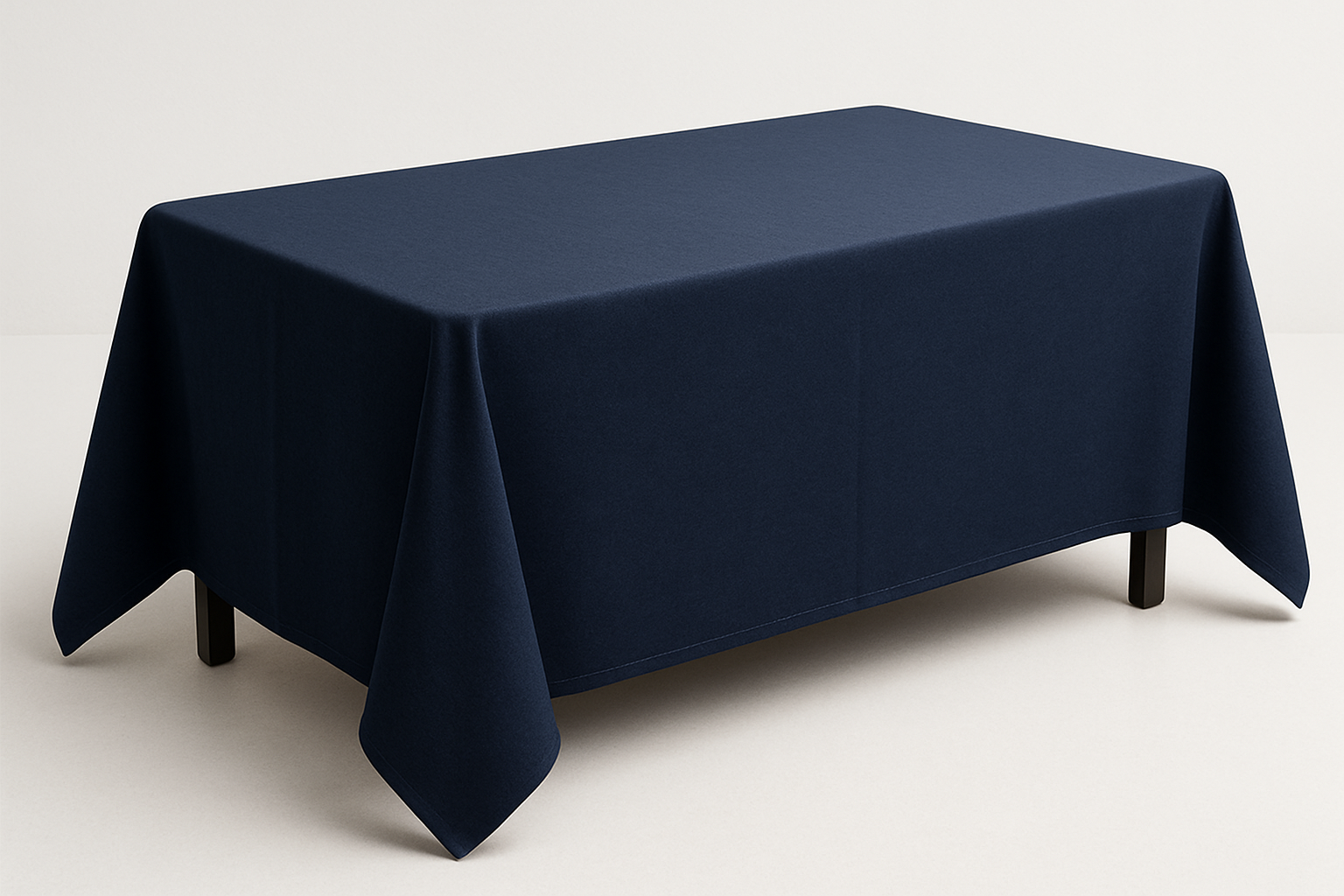 mantel rectangular corto azul marino