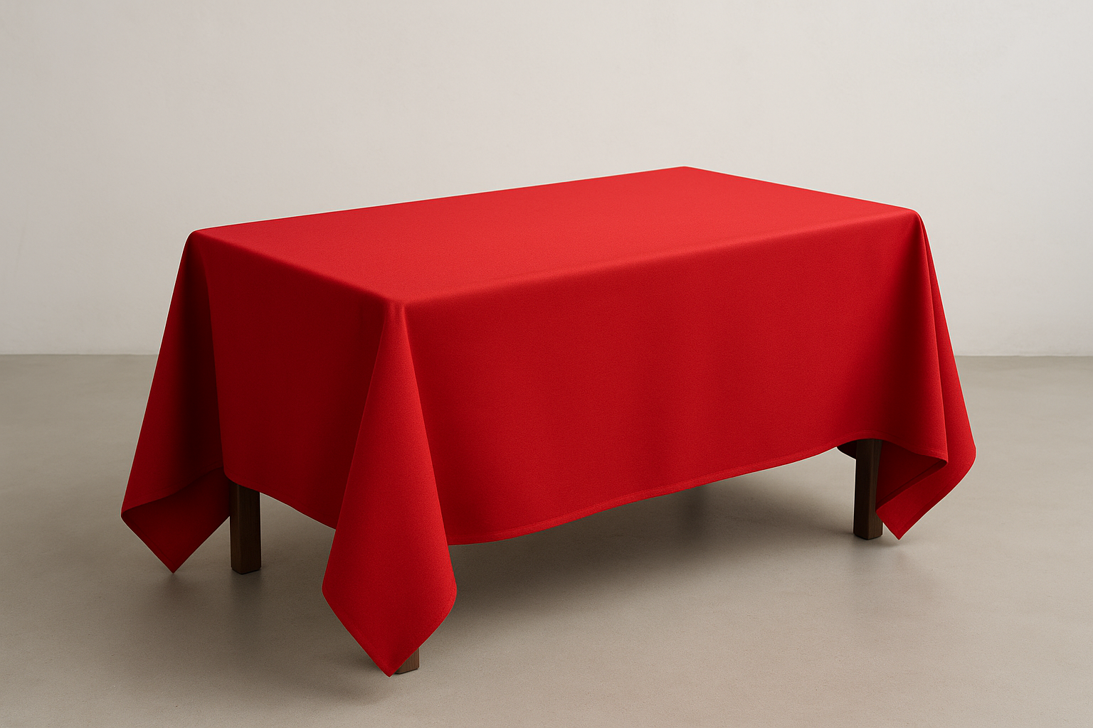 Mantel Rectangular corto color rojo