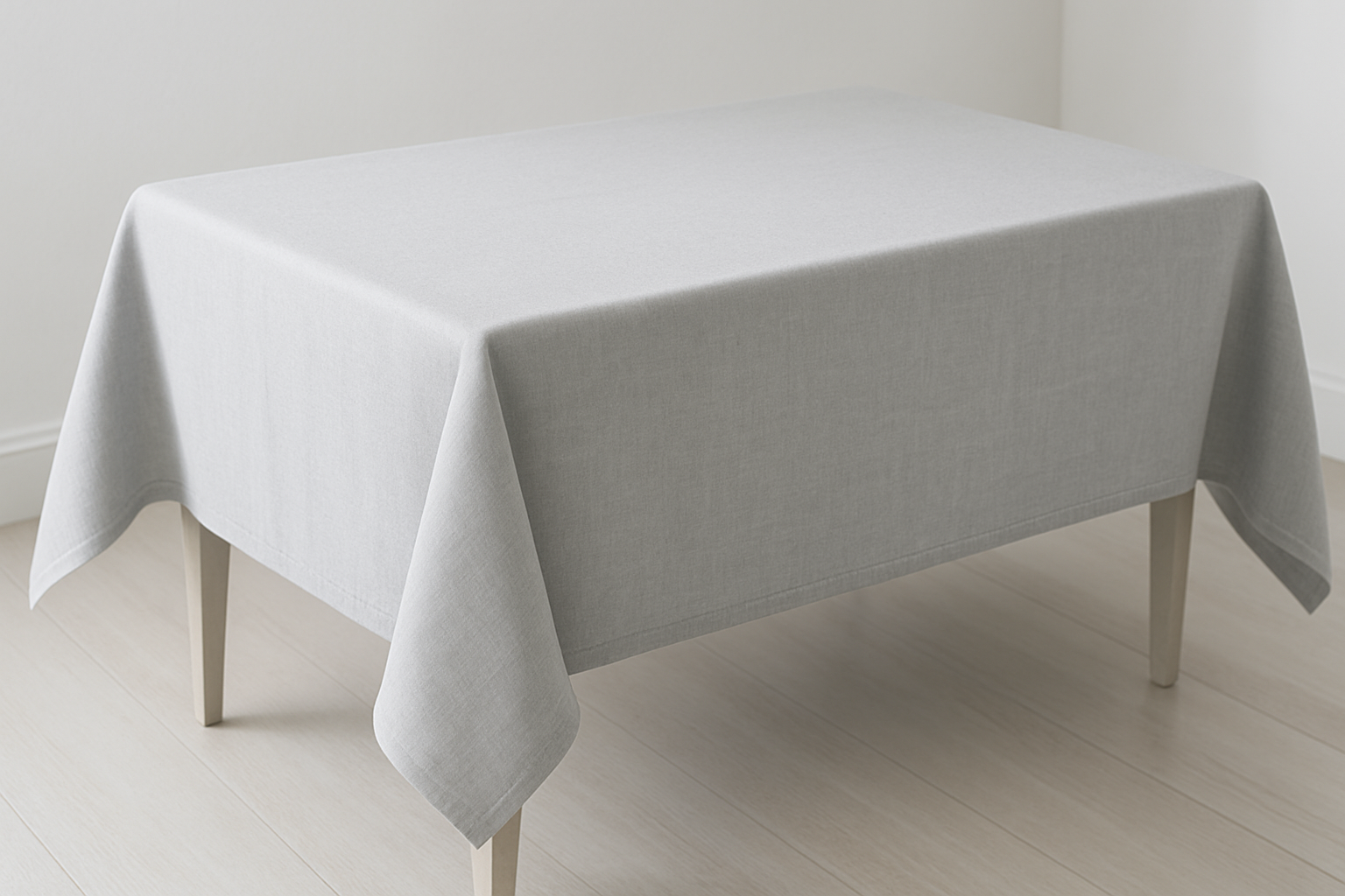 Mantel rectangular corto gris claro
