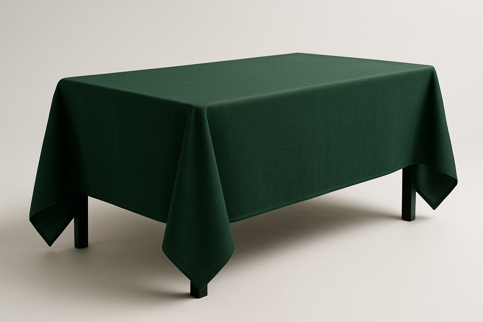 Mantel Rectangular corto verde botella